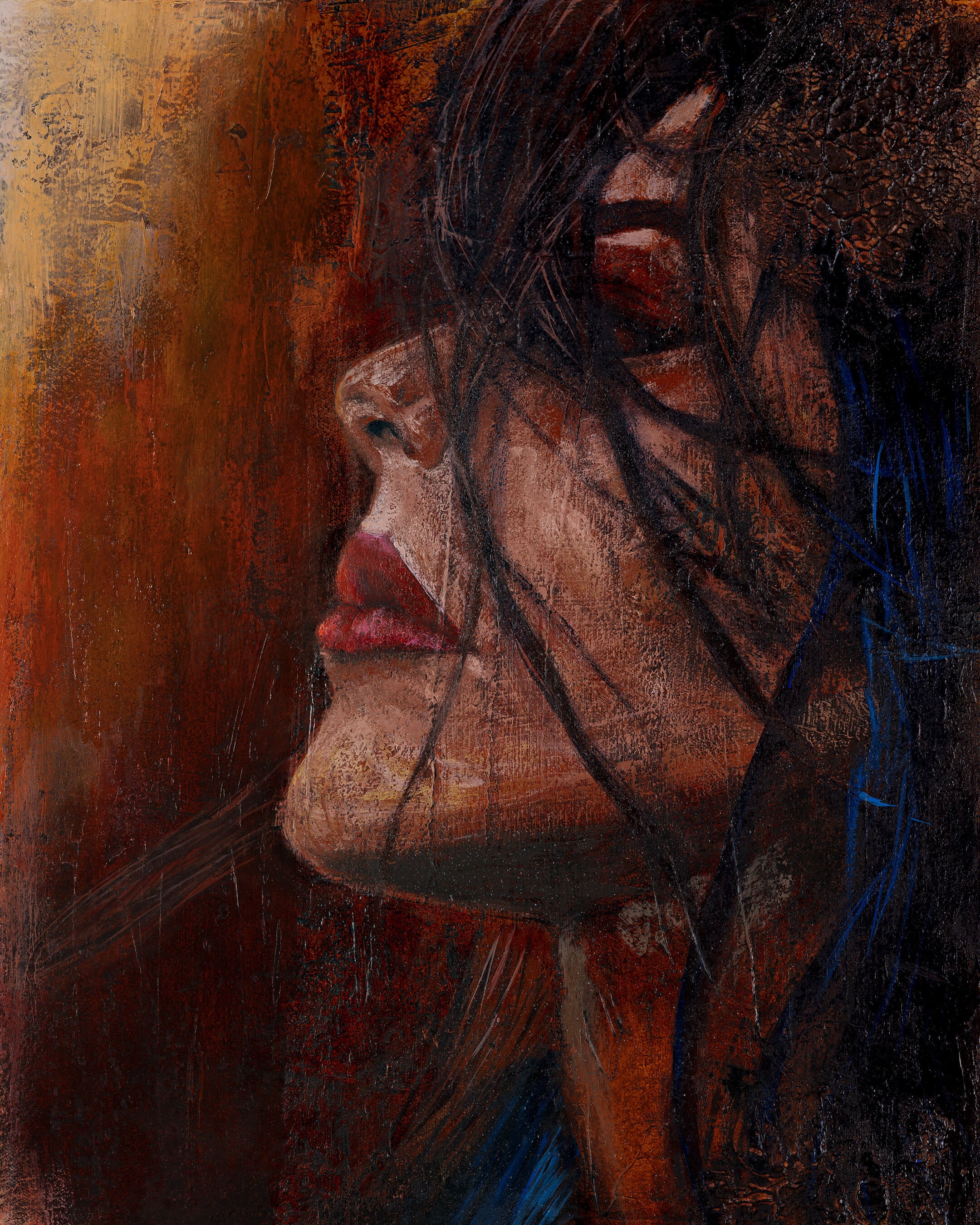 Hope — Original Artwork 61 × 61 CM, close-up detail