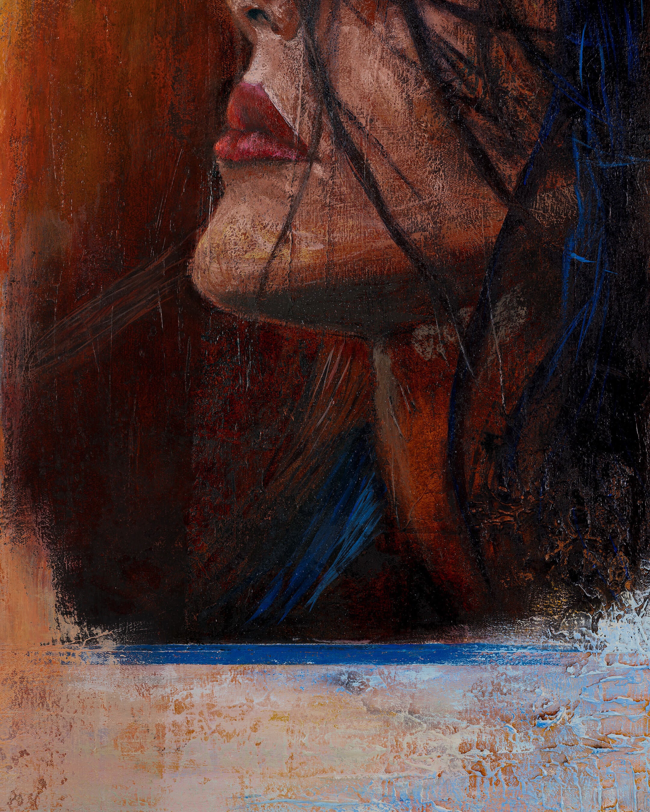 Hope — Original Artwork 61 × 61 CM, close-up detail