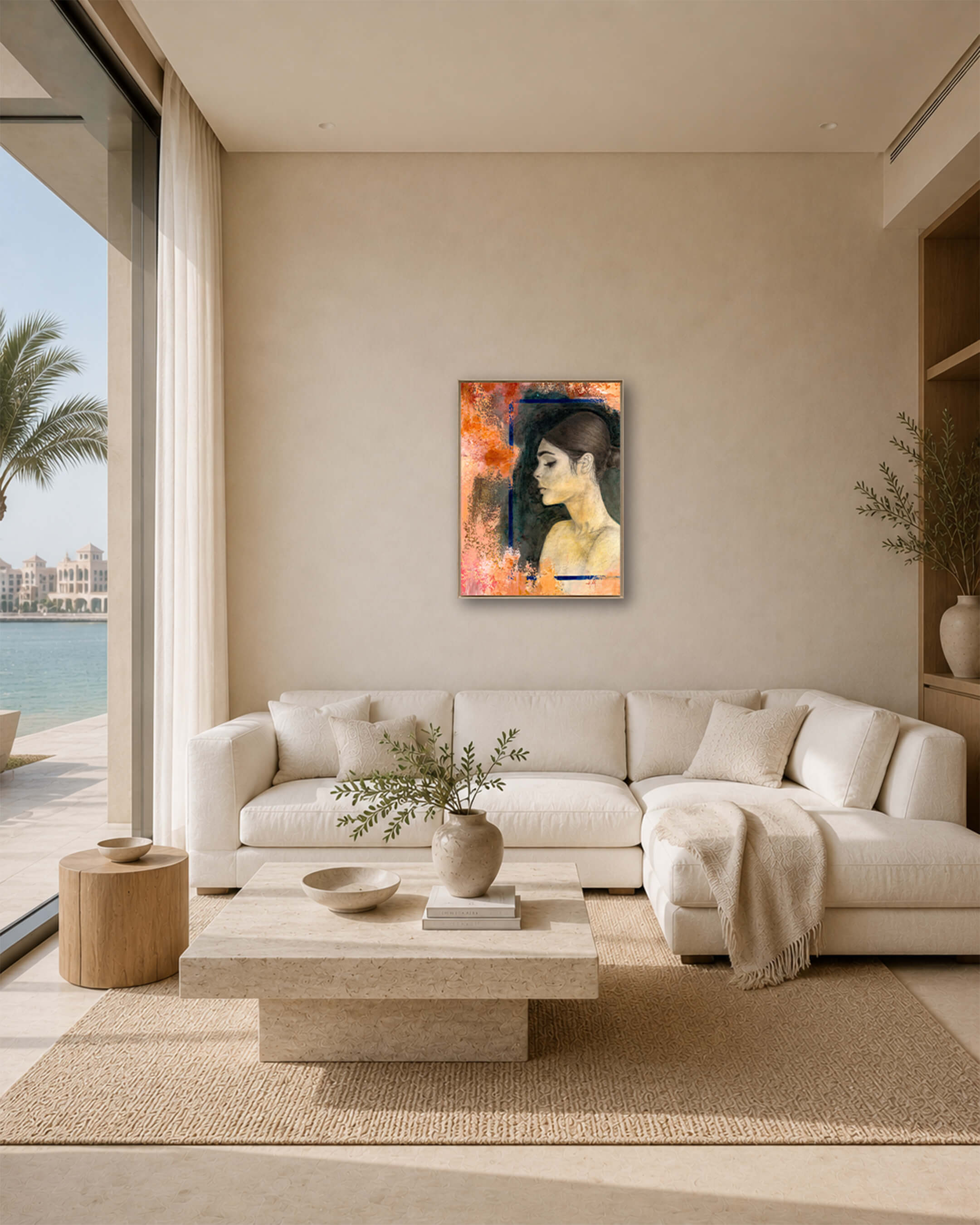 Poise — Original Artwork 46 × 61 CM, displayed in a living room