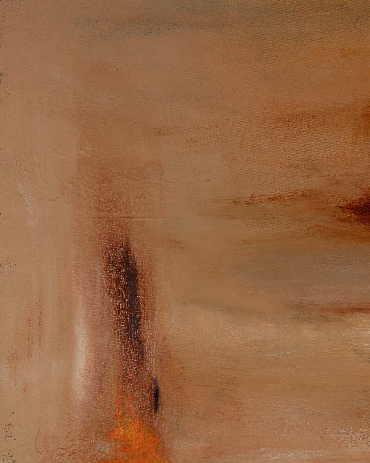 A Warm Silence — Original Artwork 76 × 76 CM, close-up detail