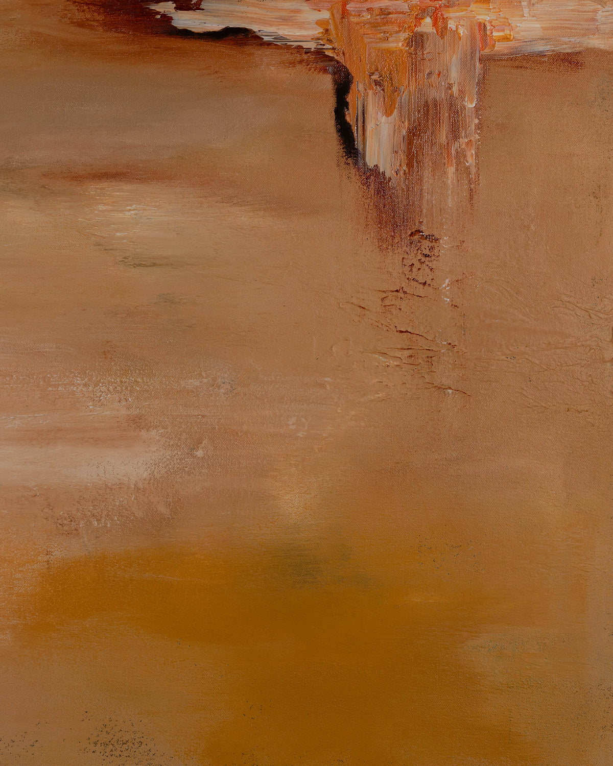 A Warm Silence — Original Artwork 76 × 76 CM, close-up detail