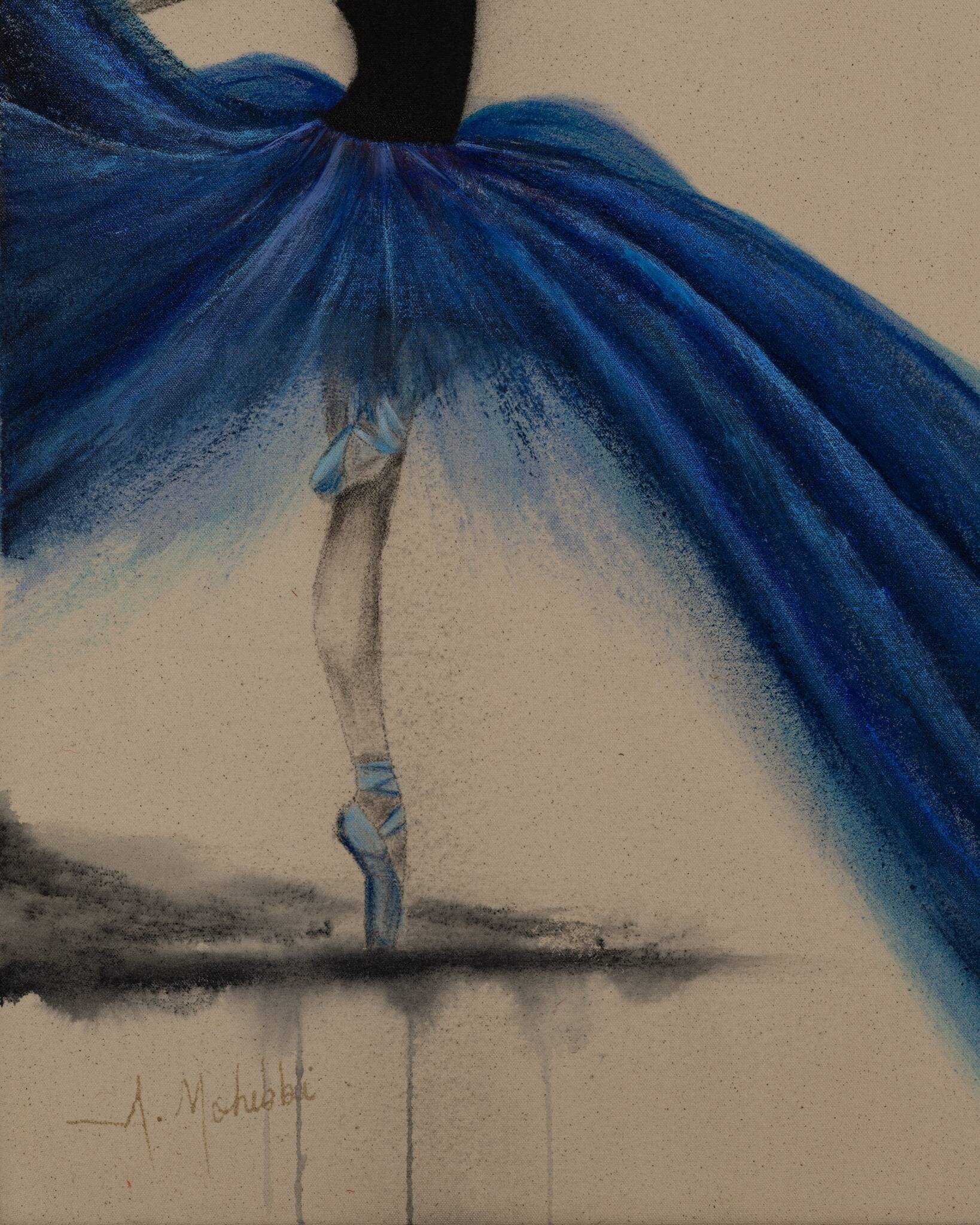 Close-up detail of Boundless Spirit showing the dancer's skirt and pointe shoe