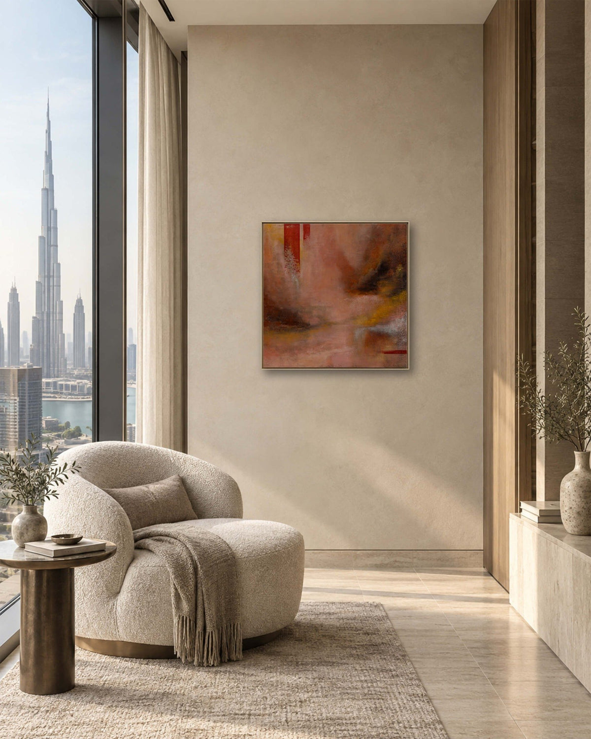Lingering Glow displayed in a bedroom lounge