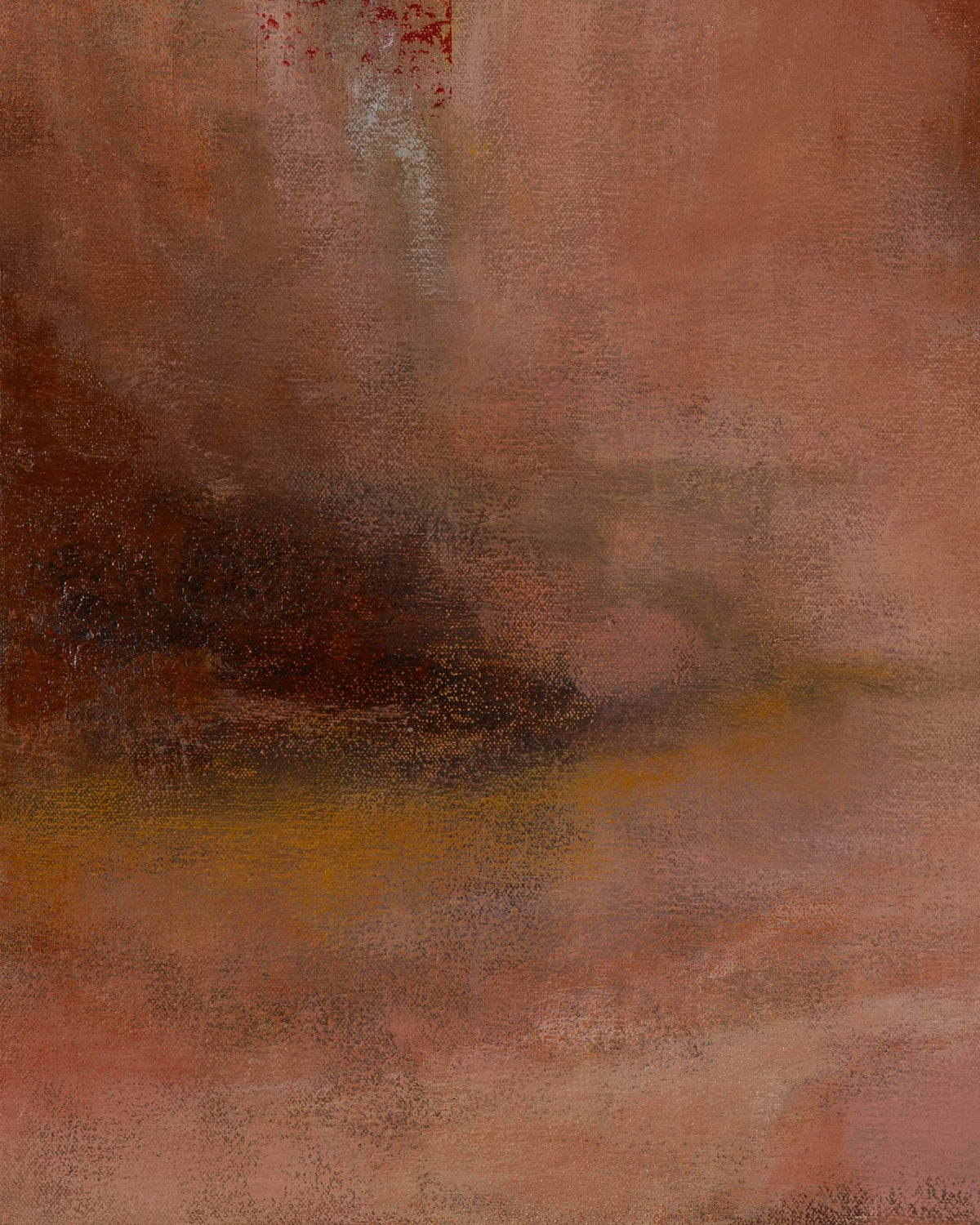 Lingering Glow bottom-left detail showing layered mixed media texture