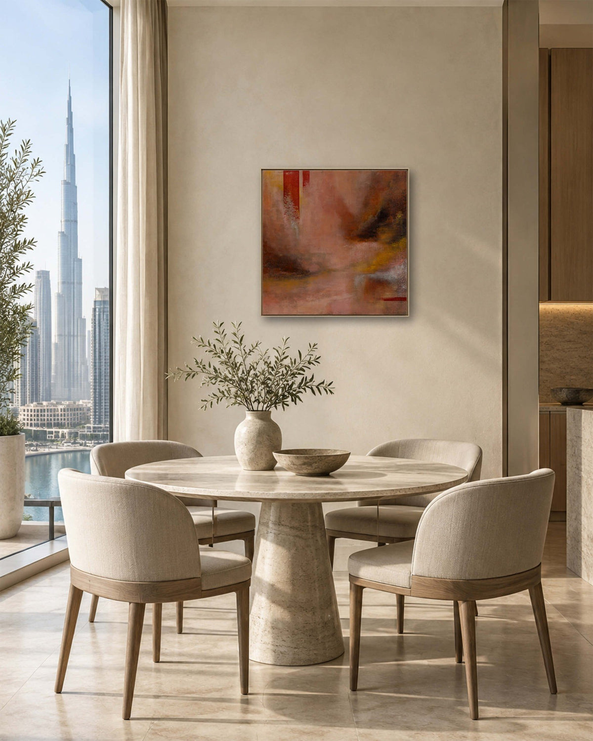 Lingering Glow displayed in a dining room