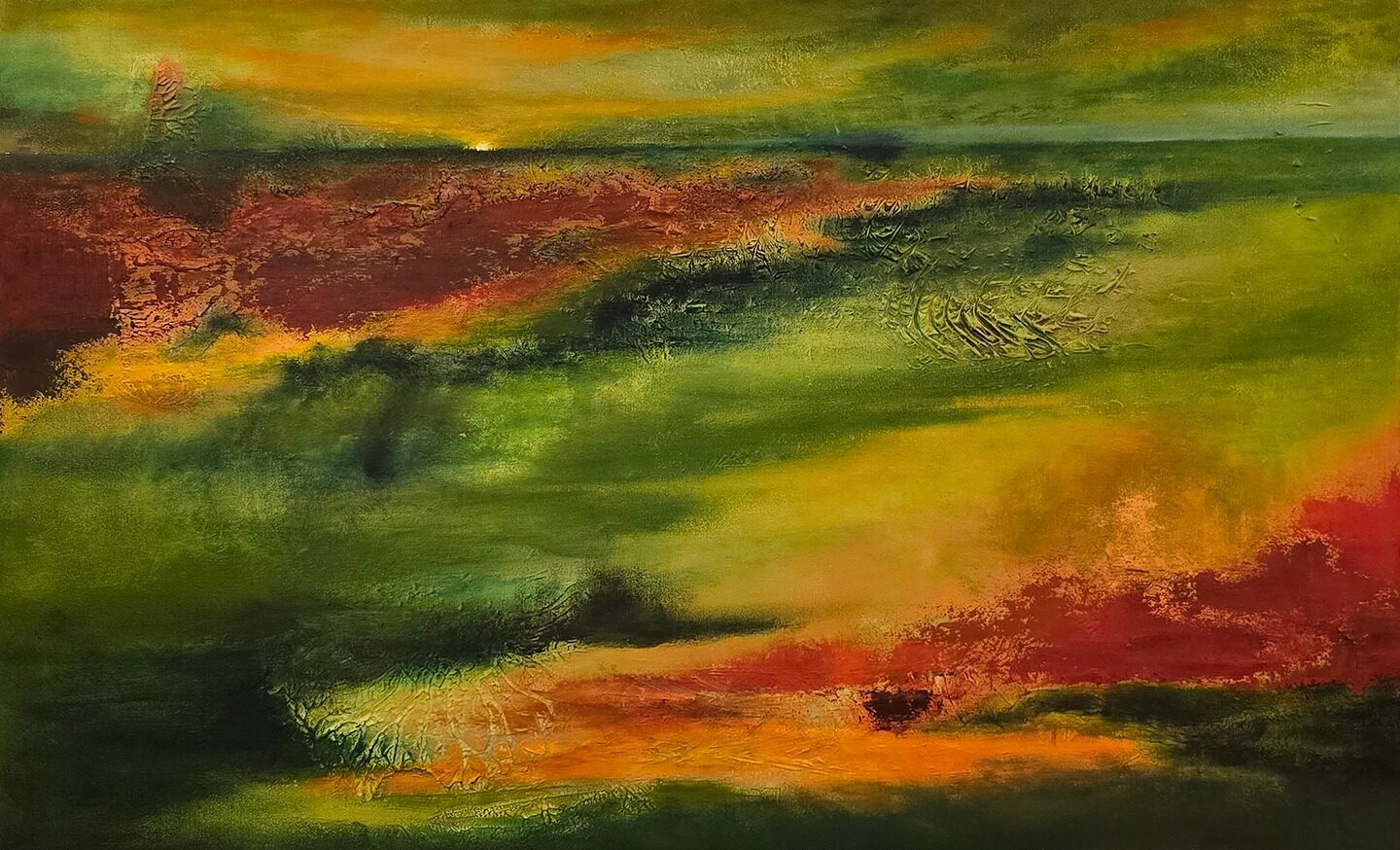 Still Country original abstract painting by Ayoub Mohebbi