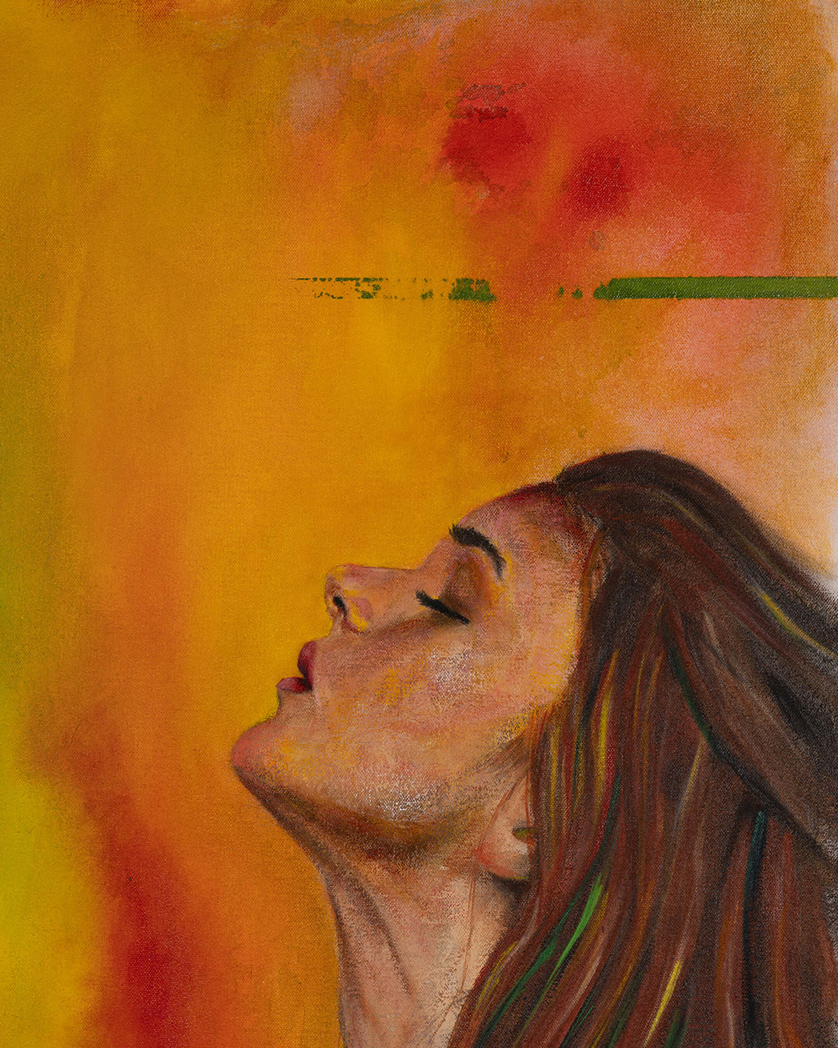 Bloom — Original Artwork 61 × 76 CM, close-up detail