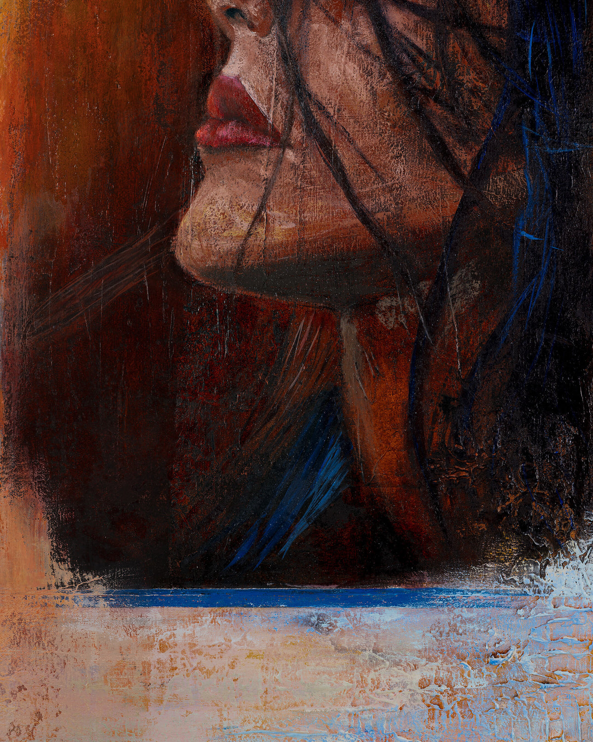 Hope — Original Artwork 61 × 61 CM, close-up detail