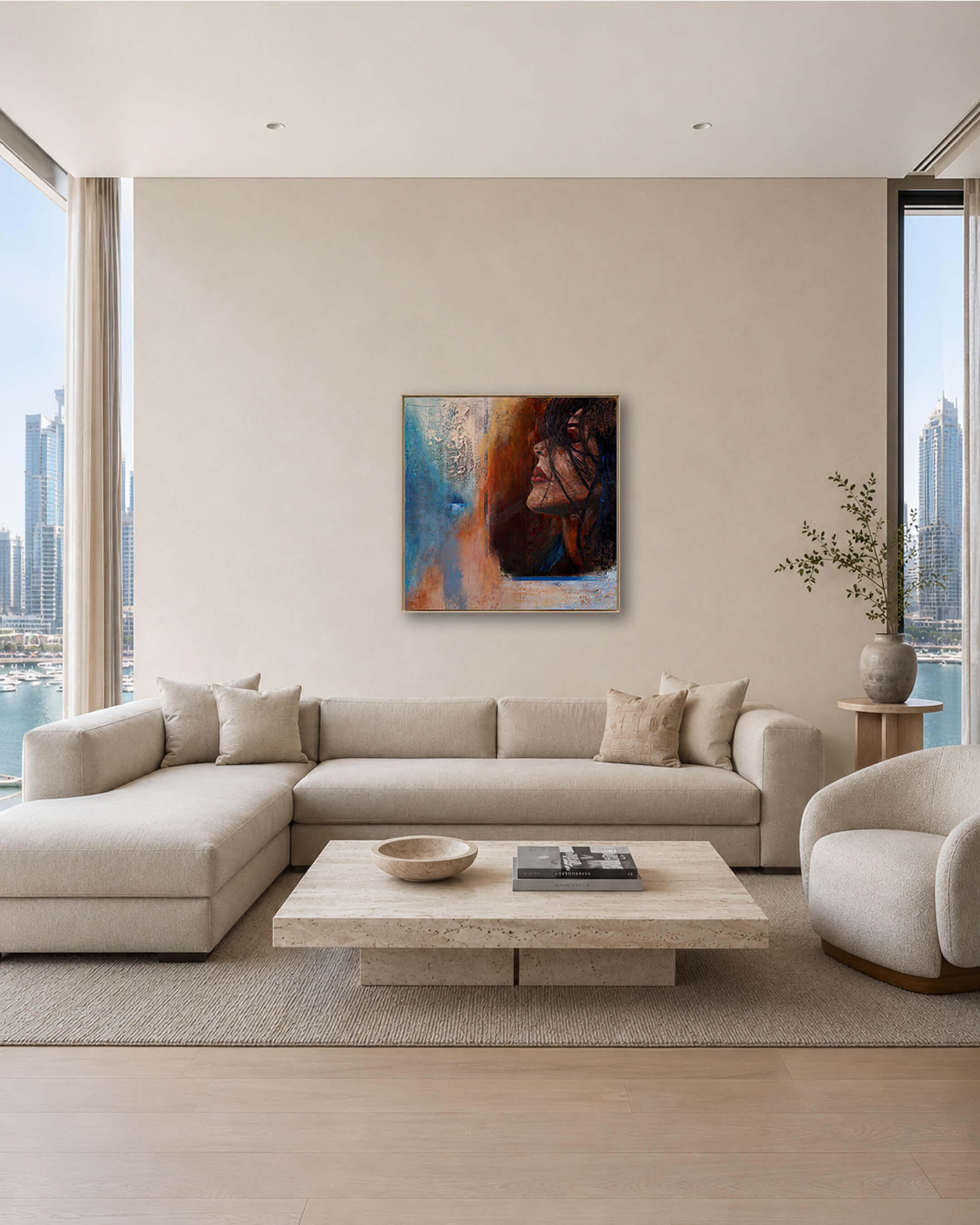 Hope — Original Artwork 61 × 61 CM, displayed in a living room