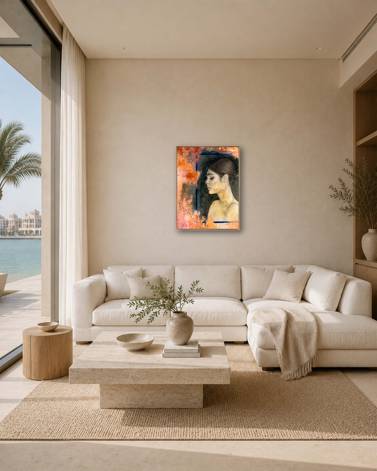 Poise — Original Artwork 46 × 61 CM, displayed in a living room