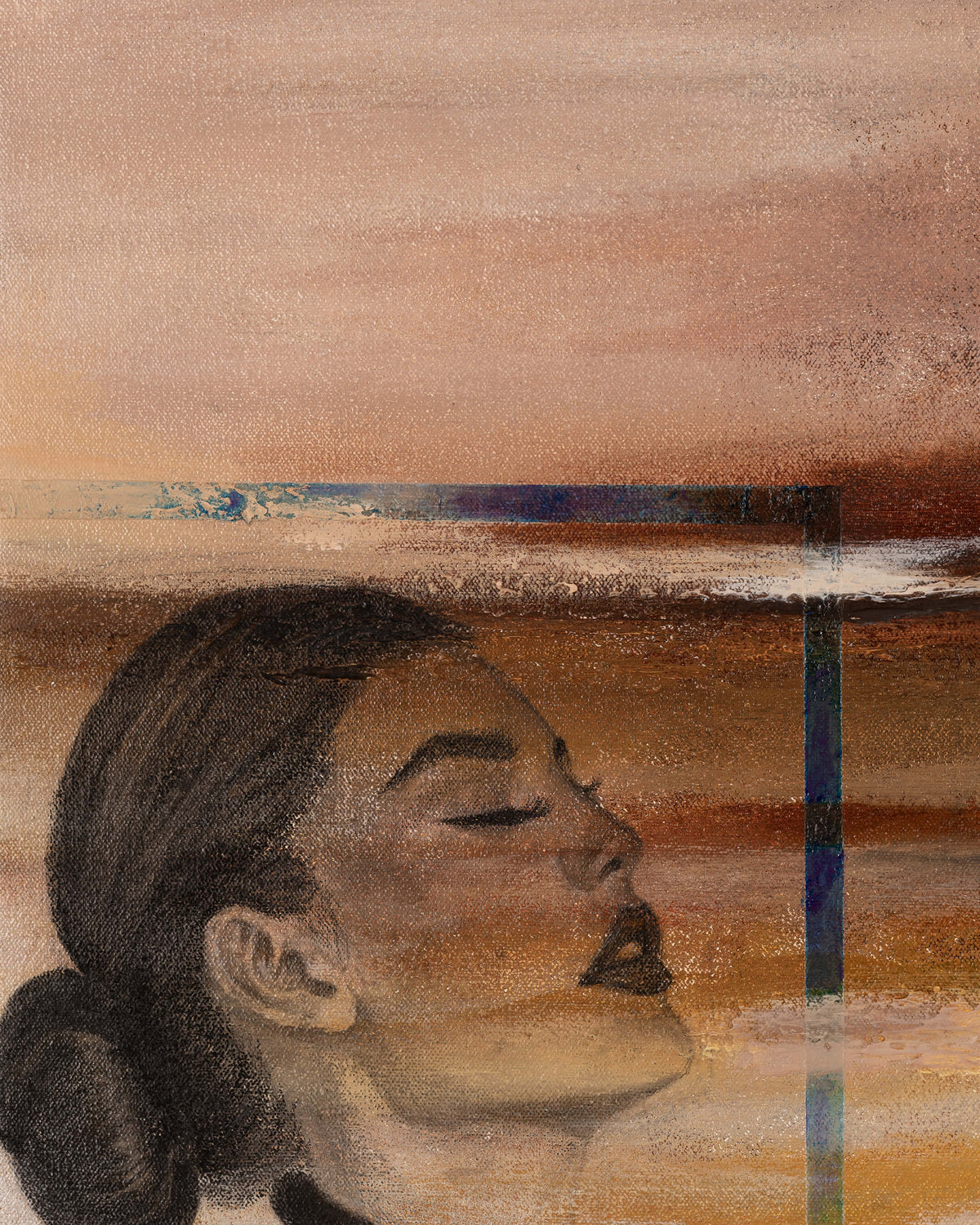 Resolve — Original Artwork 46 × 46 CM, close-up detail