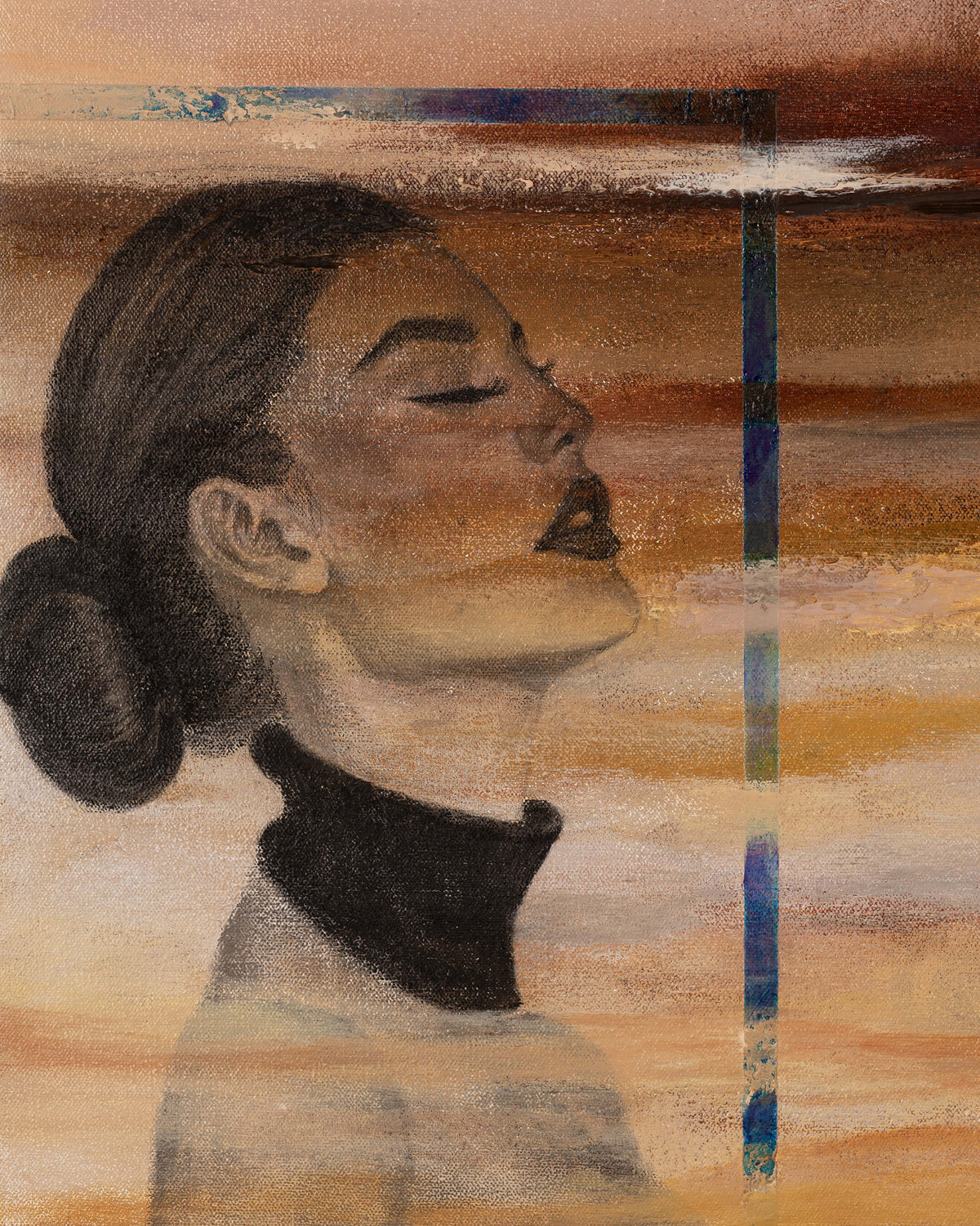 Resolve — Original Artwork 46 × 46 CM, close-up detail