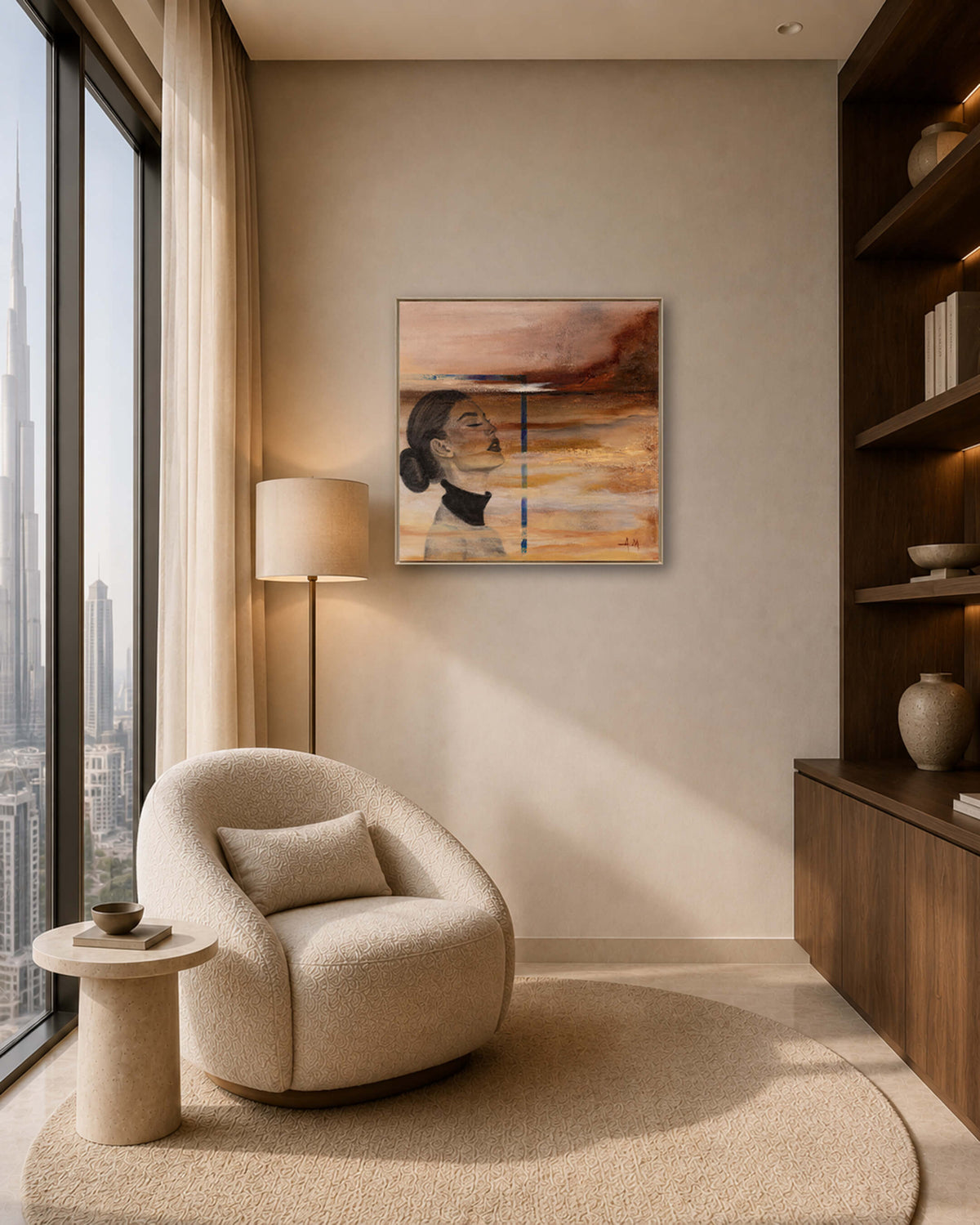 Resolve — Original Artwork 46 × 46 CM, shown unframed