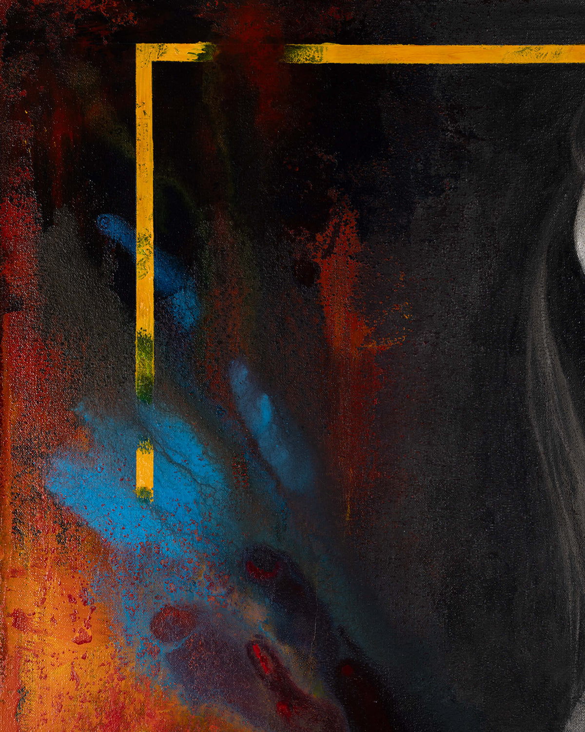 Softening — Original Artwork 61 × 76 CM, close-up detail