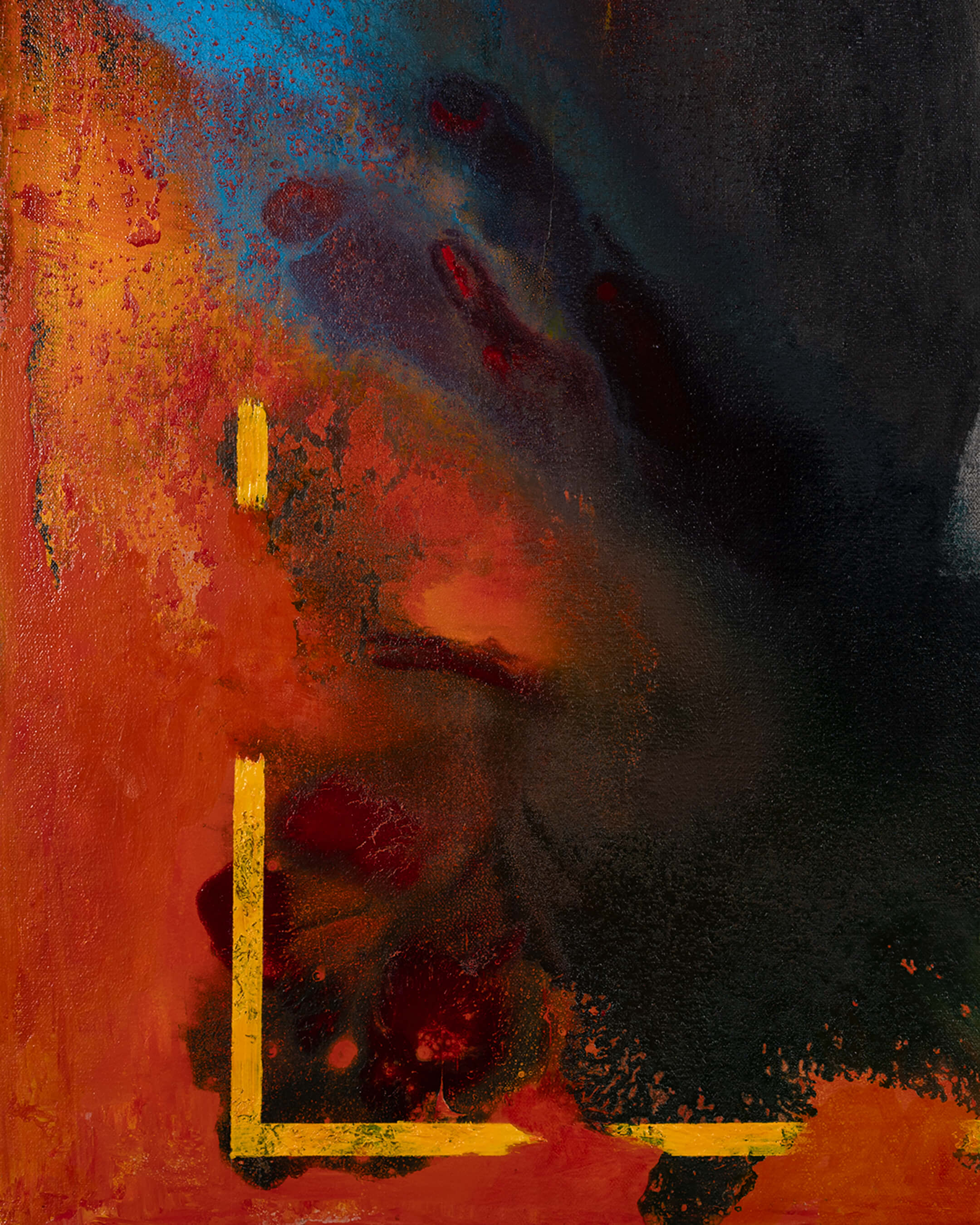 Softening — Original Artwork 61 × 76 CM, close-up detail