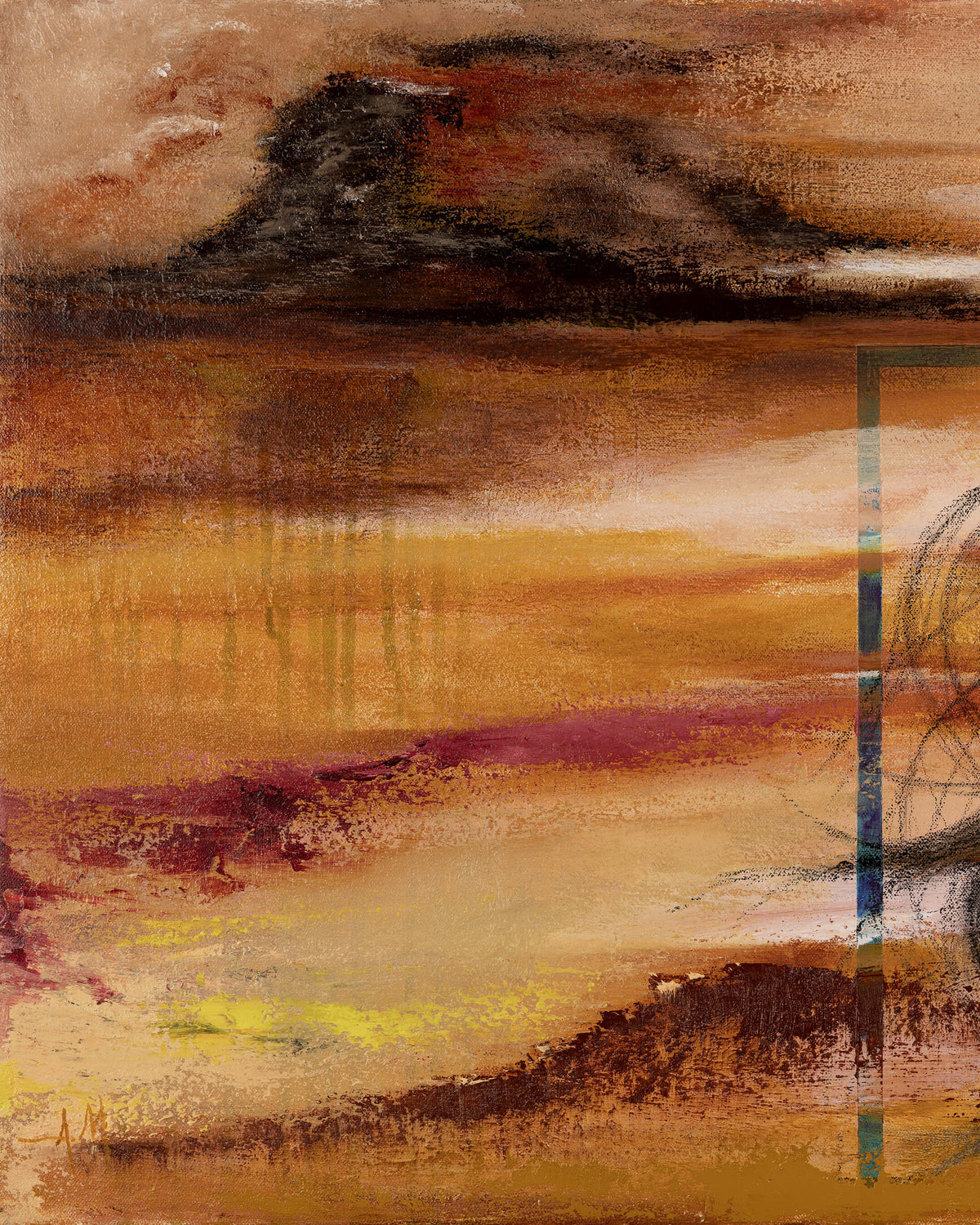 Solace — Original Artwork 61 × 46 CM, close-up detail