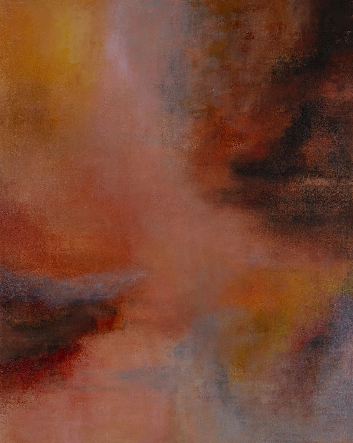 A Quiet Moment, original abstract painting by Ayoub Mohebbi, 80 × 100 cm