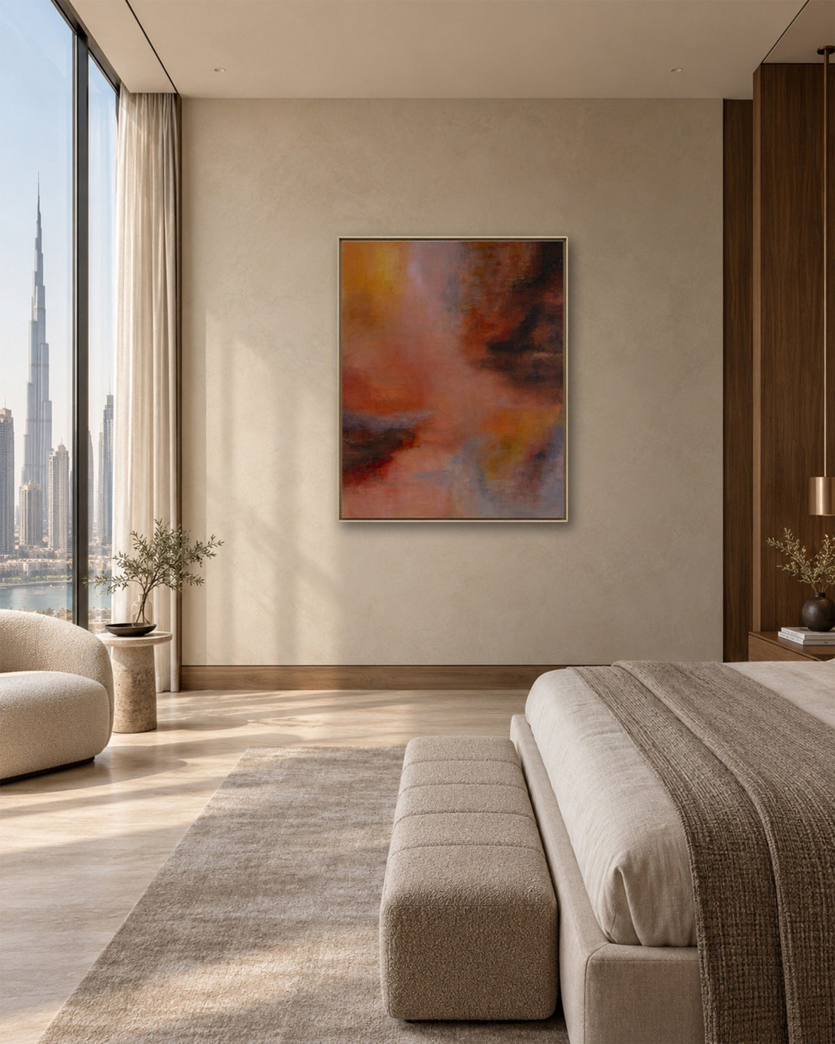 A Quiet Moment displayed in a bedroom