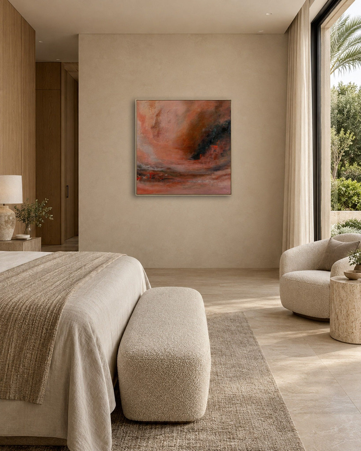 Morning Haze by Ayoub Mohebbi, original abstract painting, bedroom