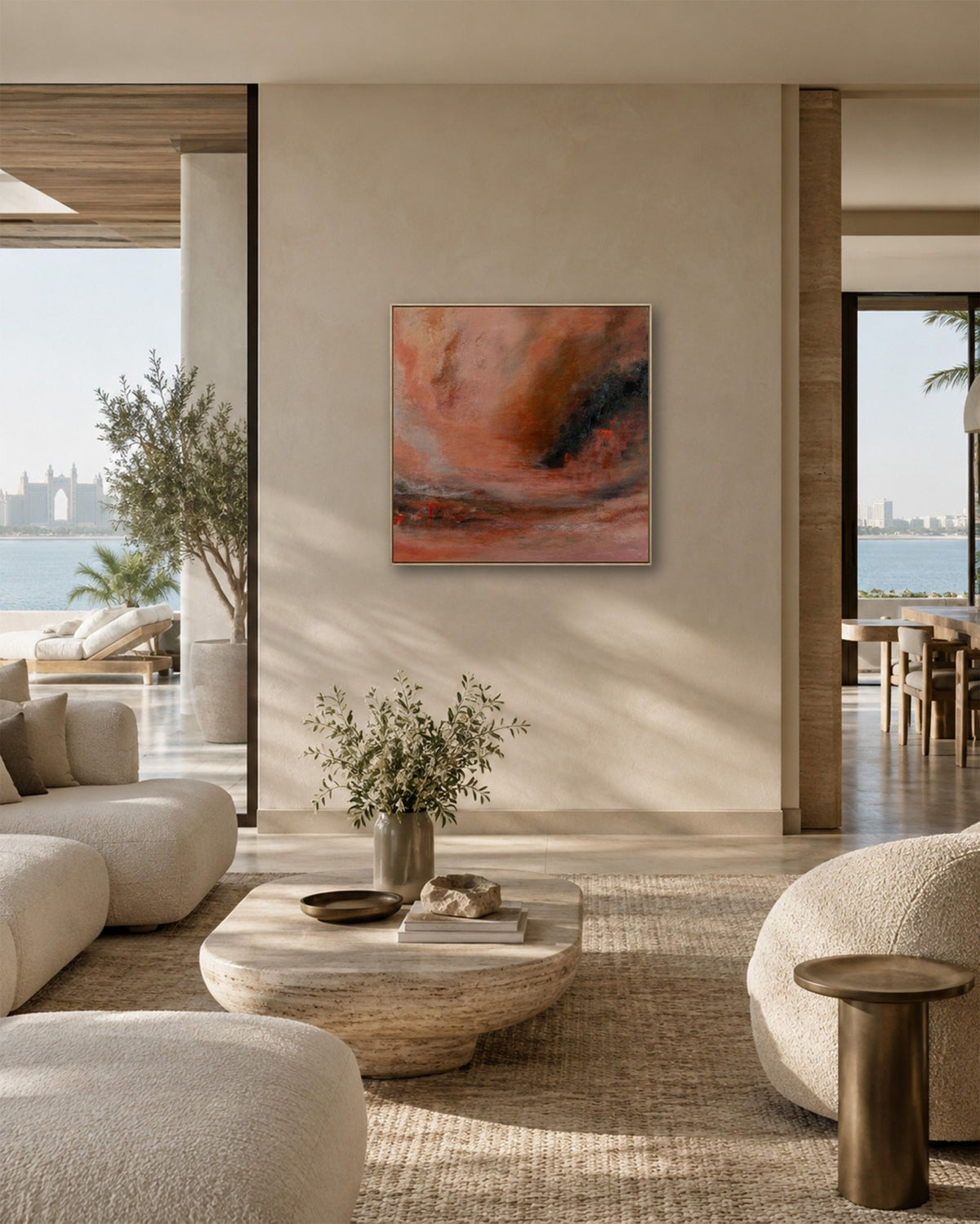 Morning Haze by Ayoub Mohebbi, original abstract painting, living room